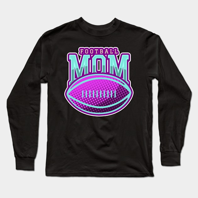 proud football mom, football mom Long Sleeve T-Shirt by Jess B Prints